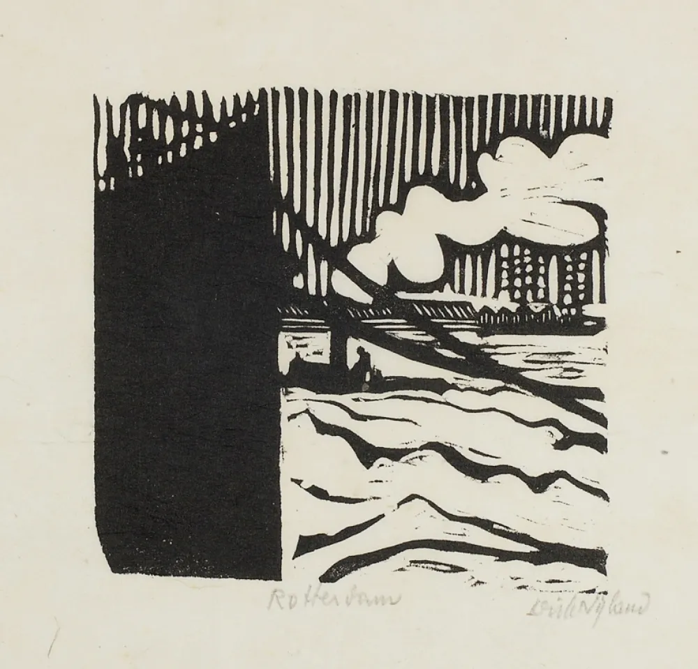 Xilogravura Nijland - Rotterdam
