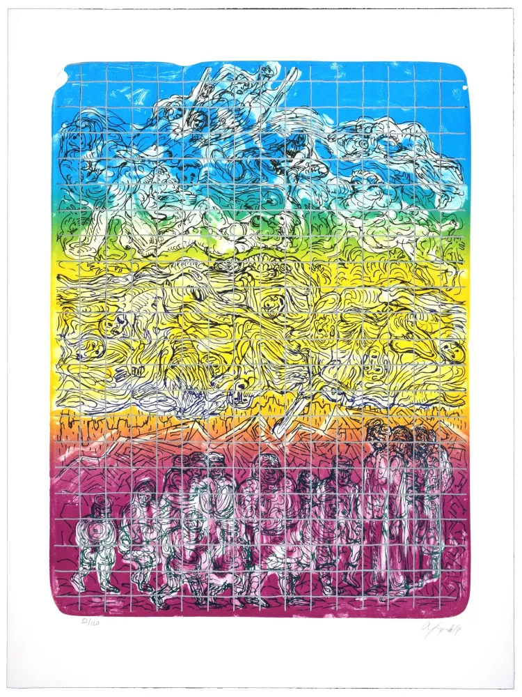 Litografia Nørgaard - Sans espoir nous devenons tous des morts ambulants