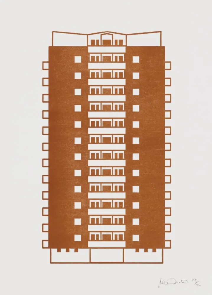 Xilogravura Opie - Apartment 3