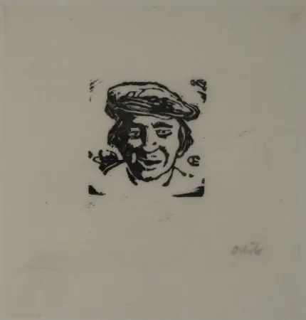 Xilogravura Orlik - Kleiner Kopf