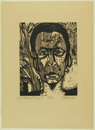 Xilogravura Orlowski - Bildnis Frau H.N. (Portrait Mrs H.N.)