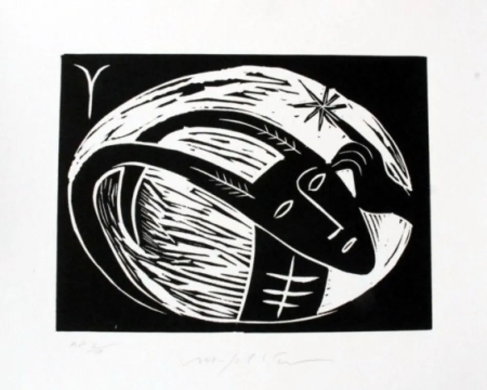 Linogravura Paladino - Ariete