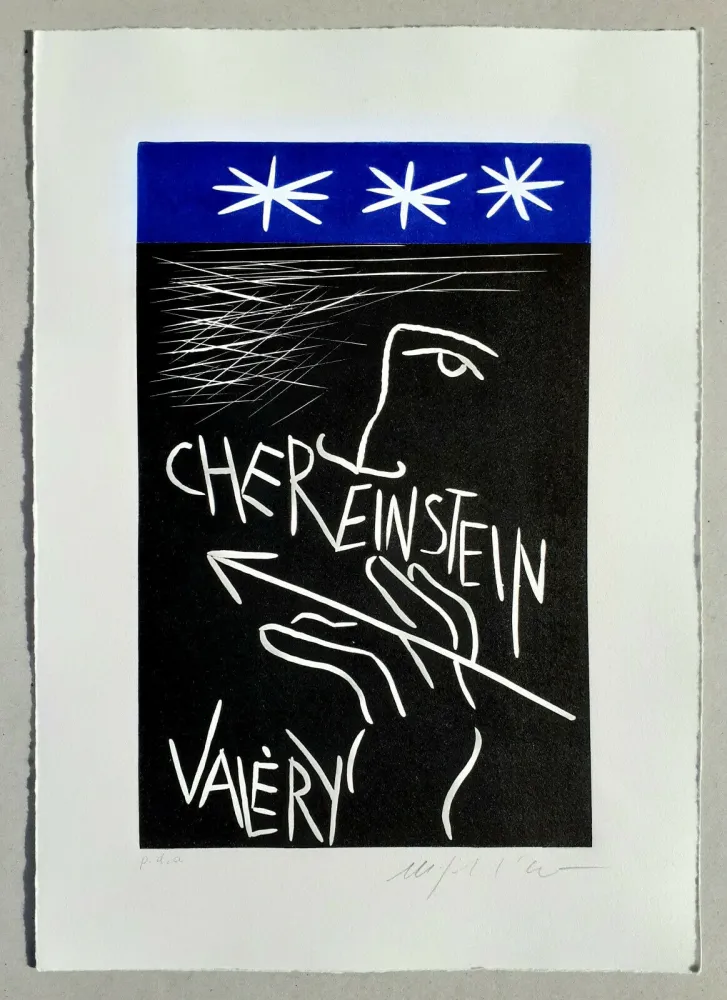 Linogravura Paladino - Cher monsieur Einstein