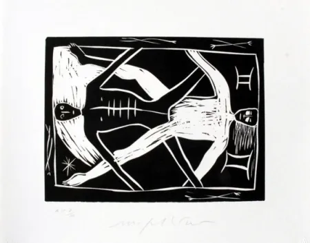Linogravura Paladino - Gemelli
