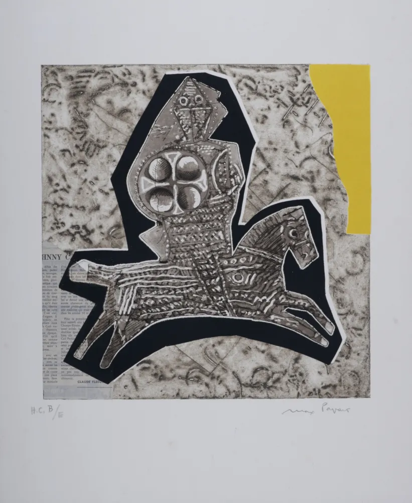 Litografia Papart - Chevalier, circa 1970 - Hand-signed