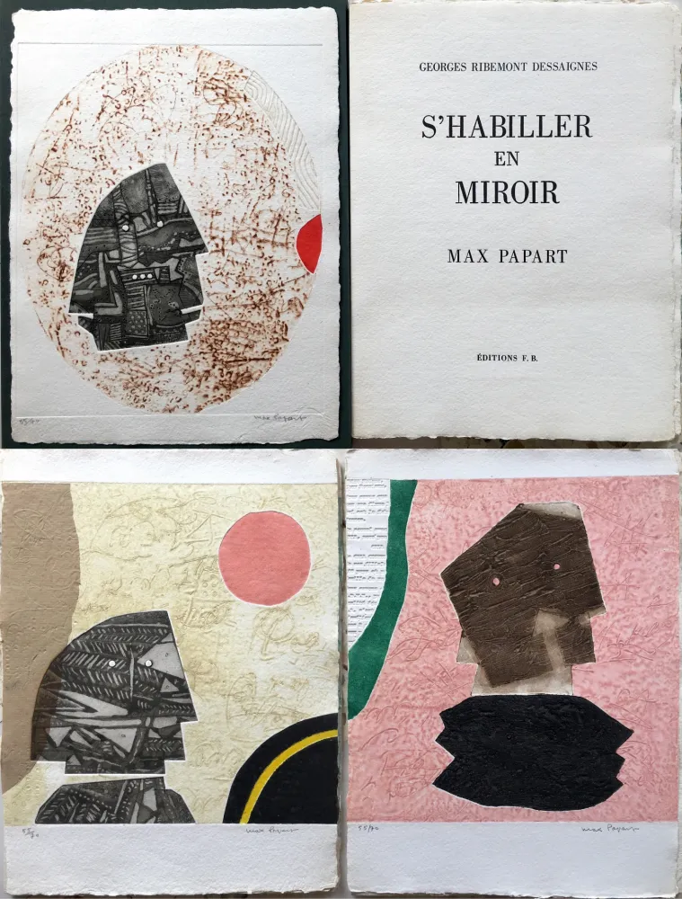 Água-Forte E Água-Tinta Papart - G. Ribemont Dessaignes : S’HABILLER EN MIROIR (1977).