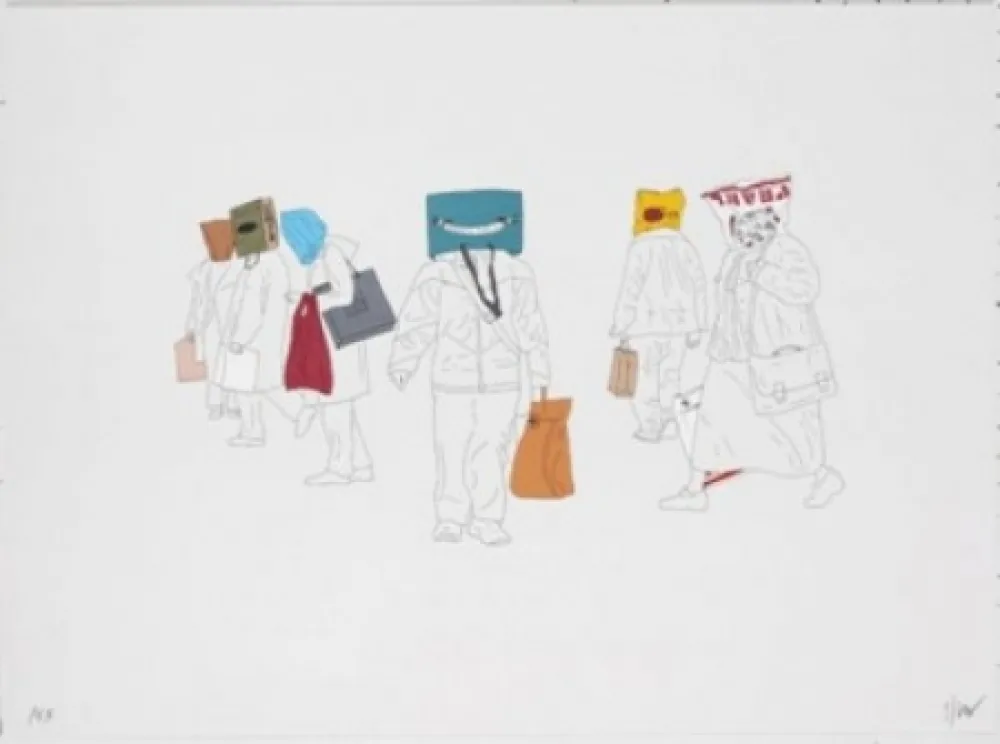 Litografia Partegas - Shopping Heads