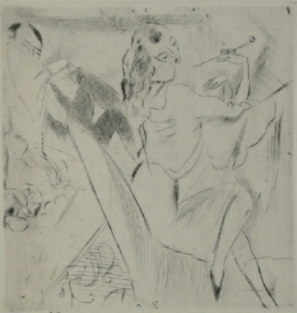 Ponta-Seca Pascin - Femme à la pipe