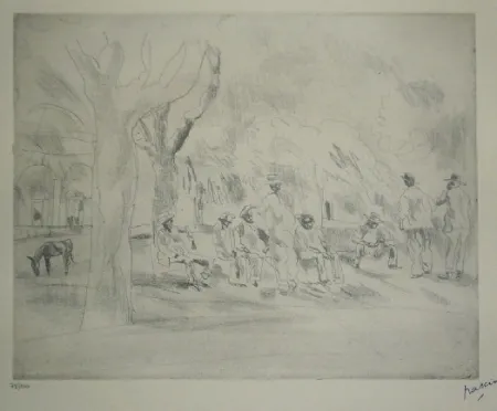 Gravura Pascin - Nègres en Floride