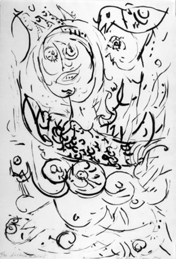 Água-Forte Pedersen - Chariot du soleil