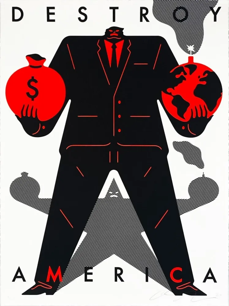 Serigrafia Peterson - Destroy America (White)