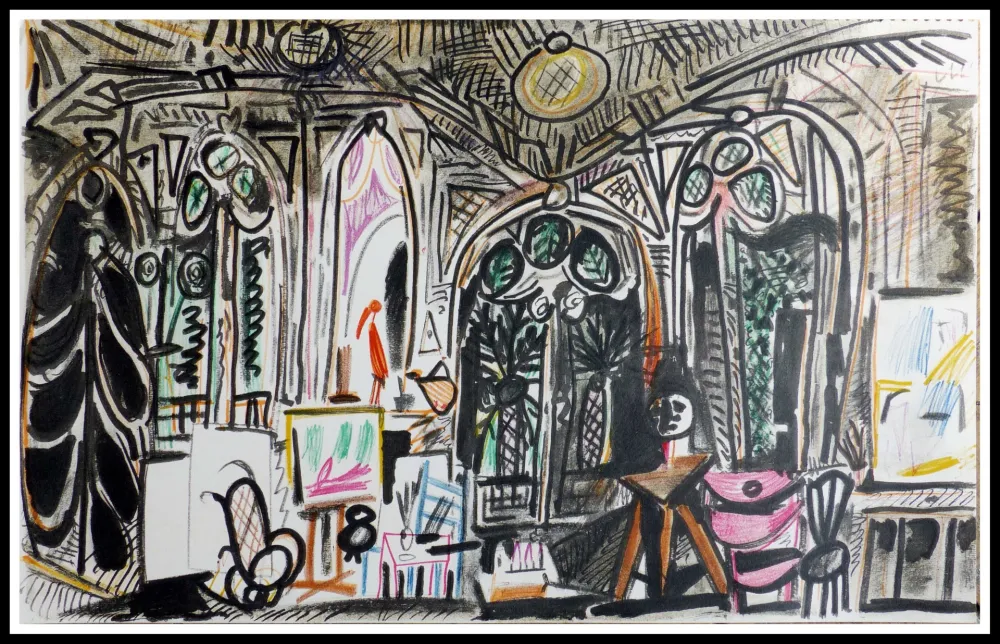 Litografia Picasso (After) - CARNET DE CALIFORNIE XIII