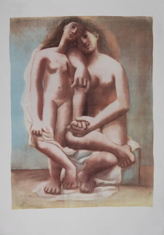 Litografia Picasso (After) - Deux Nus, 1946