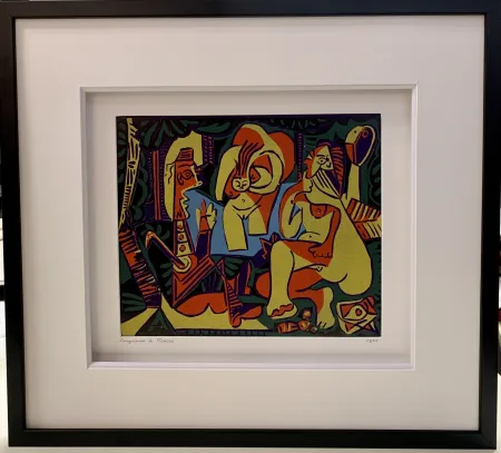 Linogravura Picasso - Déjeuner sur l’herbe