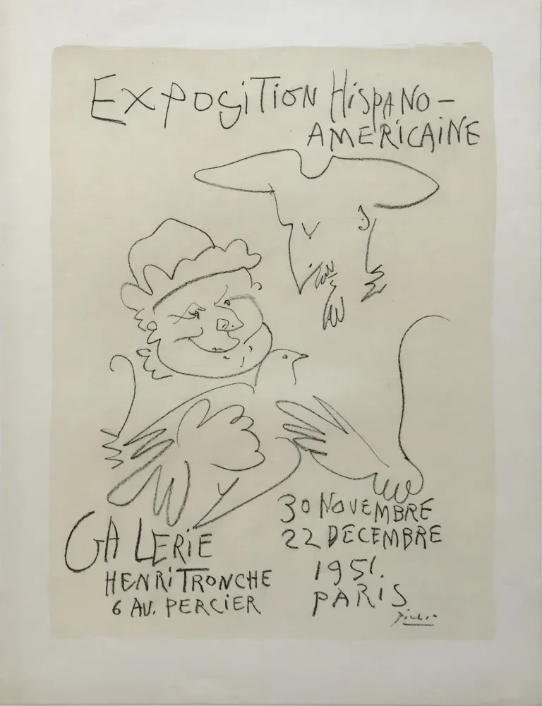 Litografia Picasso - Exposition Hispano-Americaine