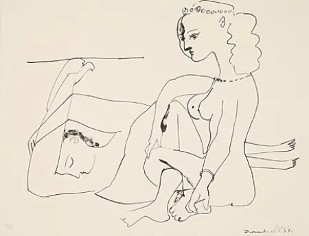 Litografia Picasso - Femmes sur la plage