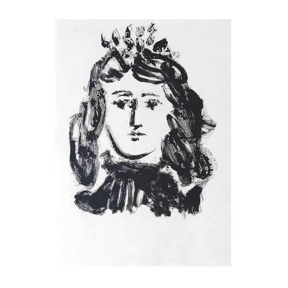 Gravura Picasso - Head of a Woman Wearing a Crown 