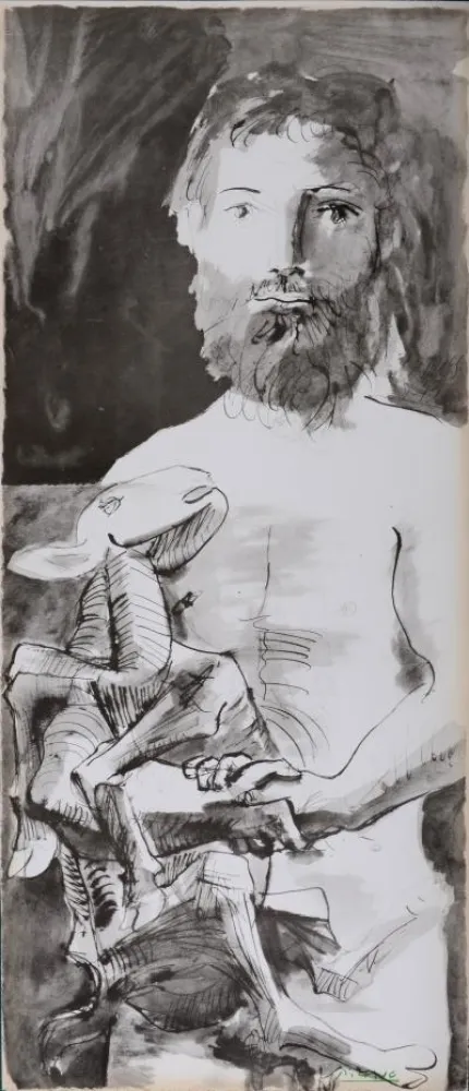 Estêncil Picasso - L Homme au mouton