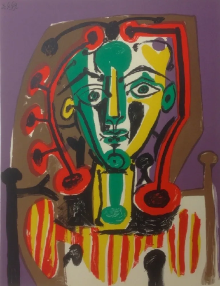 Litografia Picasso - La corsage Raye