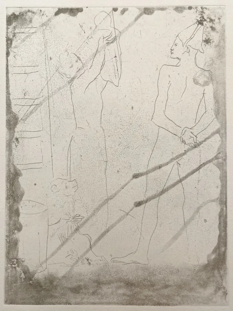 Gravura Picasso - La Famille de Saltimbanques au Macaque