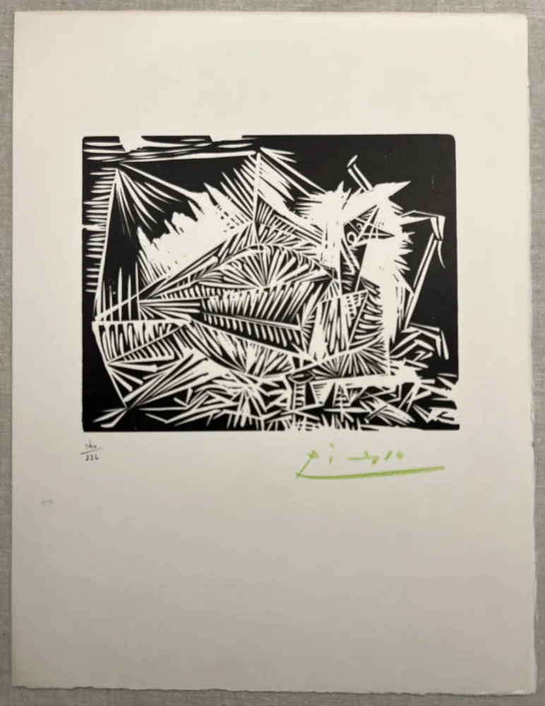 Livro Ilustrado Picasso - LE PIGEONNEAU. Linogravure pour 