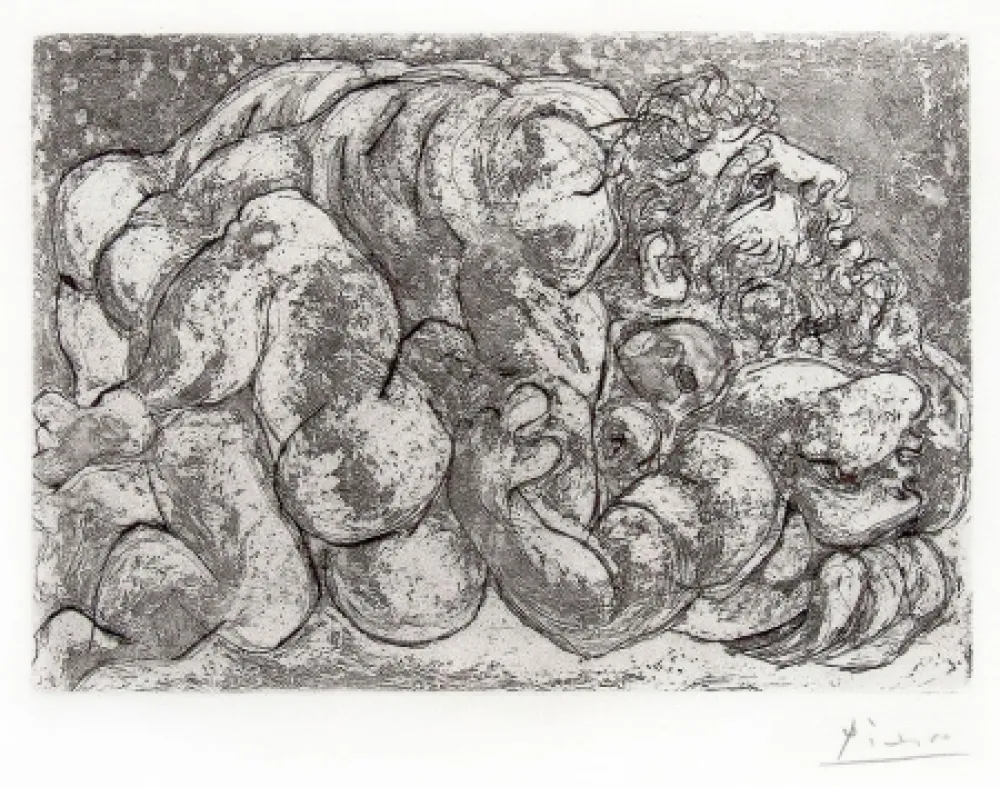 Gravura Picasso - Le Viol IV from the Vollard Suite, 1933