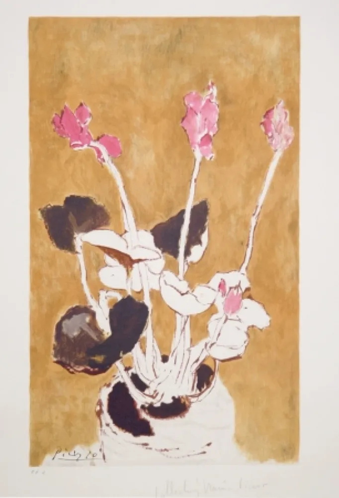 Litografia Picasso - Les Cyclamens, 22-E