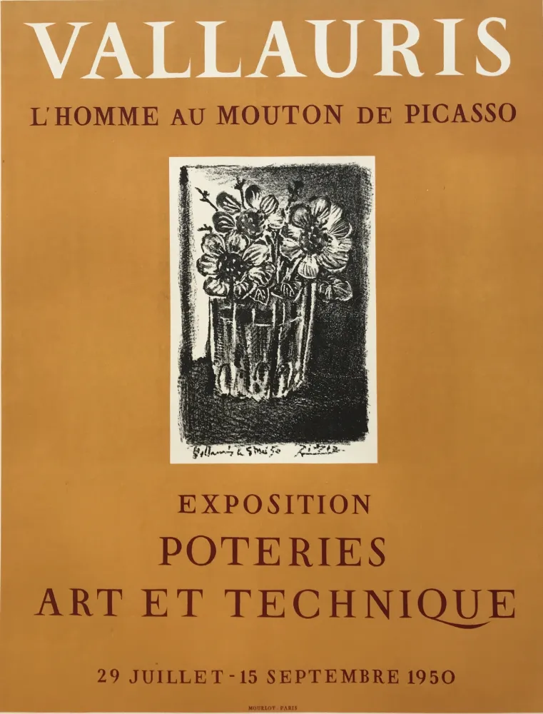 Litografia Picasso - L'Homme au Mouton de Picasso - Vallauris
