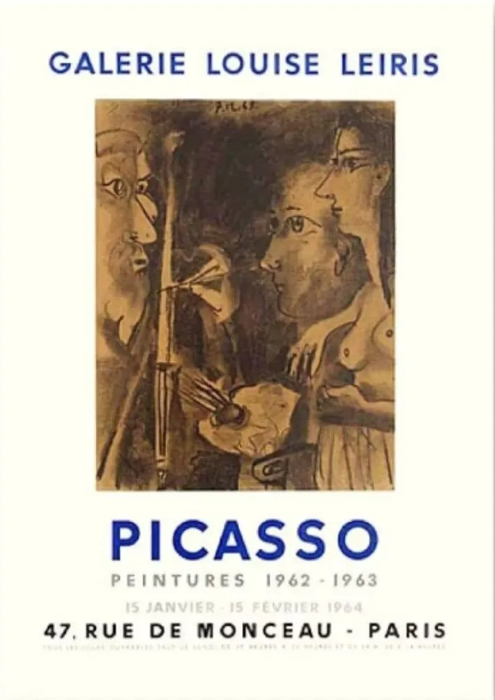 Litografia Picasso - Pablo Picasso, Galerie Louise Leiris Exhibition Poster, 1962/1963, Lithograph on Vellum Paper