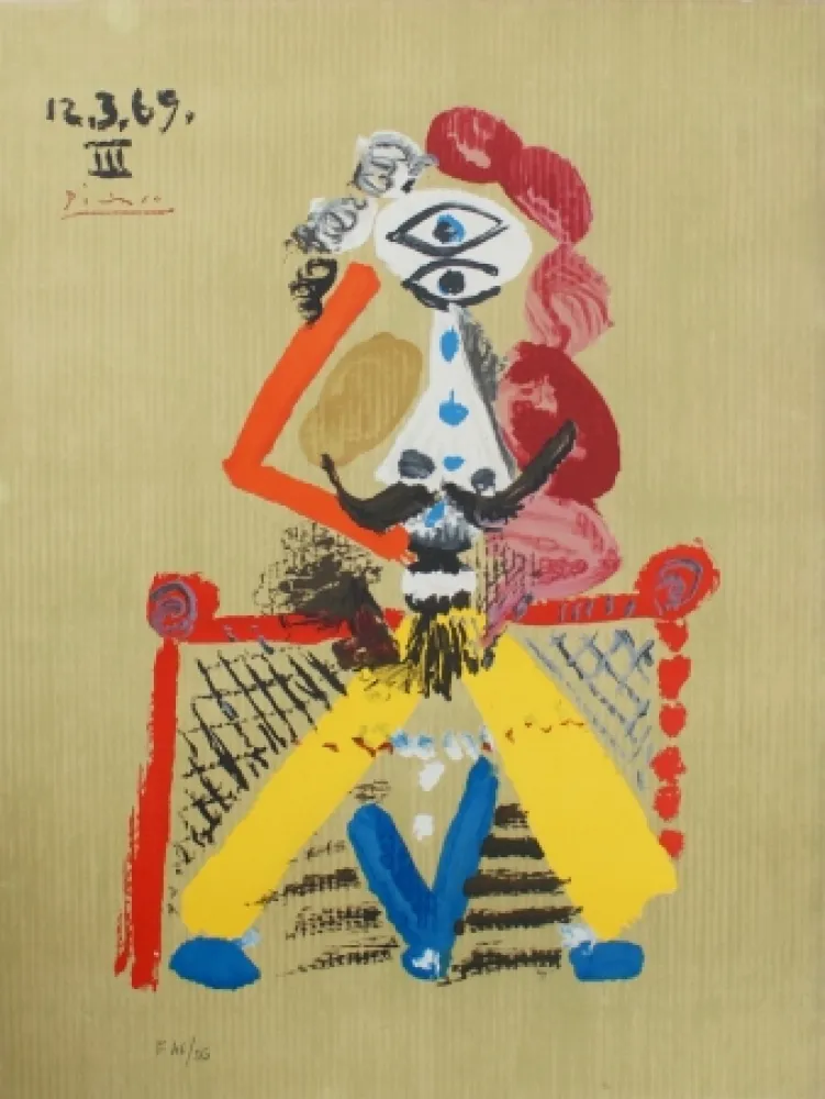 Litografia Picasso - Portraits Imaginaires 12.3.69 III SOLD