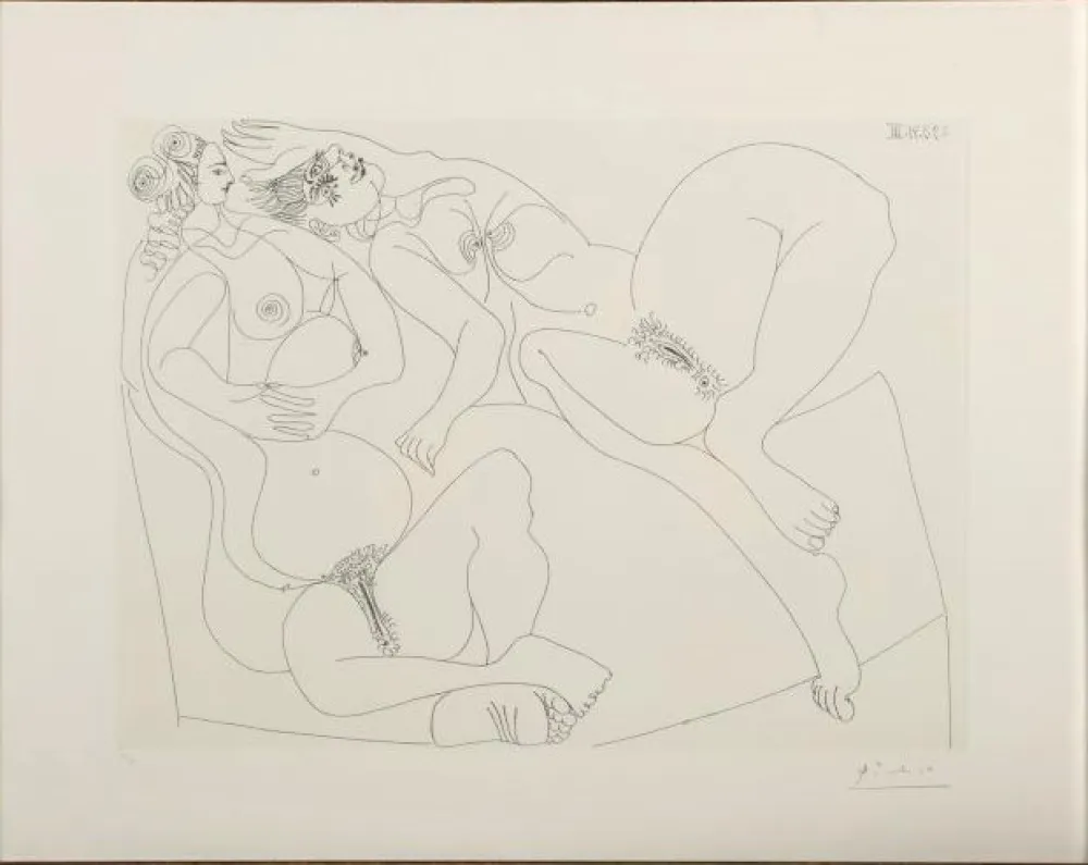 Água-Forte Picasso - Repos. Deux Filles Bavardant