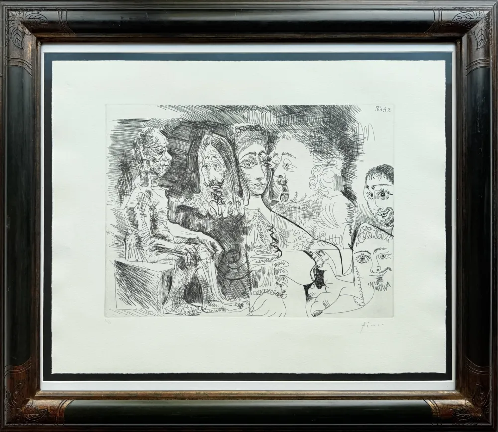 Água-Forte Picasso - Suite 347, 4 avril 1968, L. 17