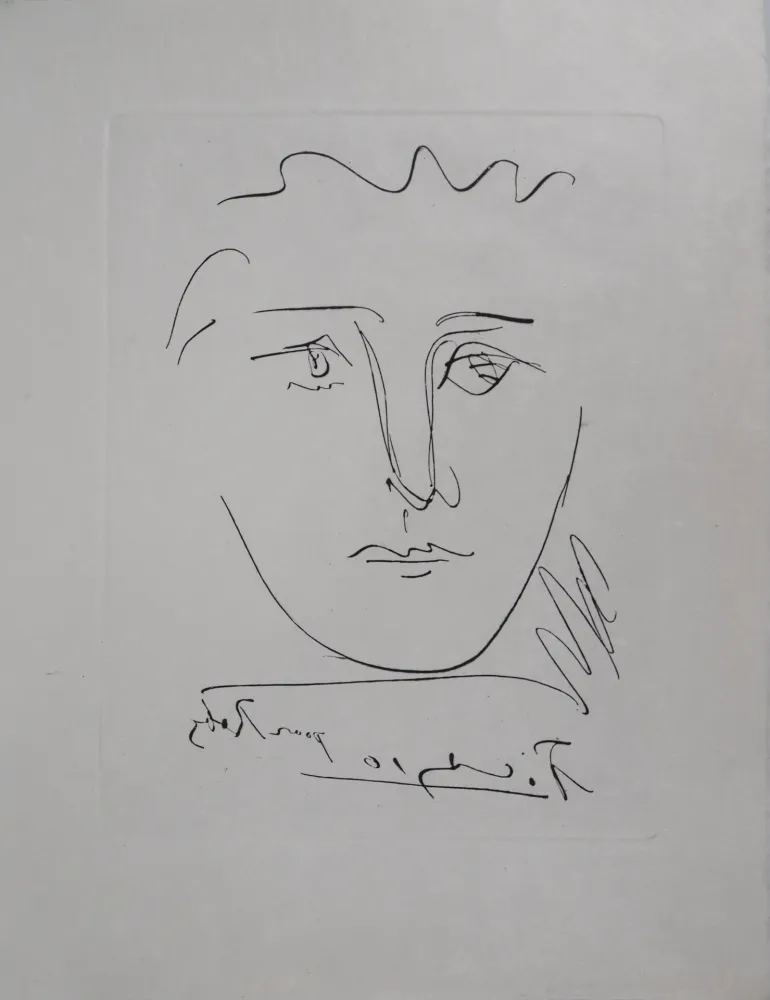 Gravura Picasso - Visage pour Roby