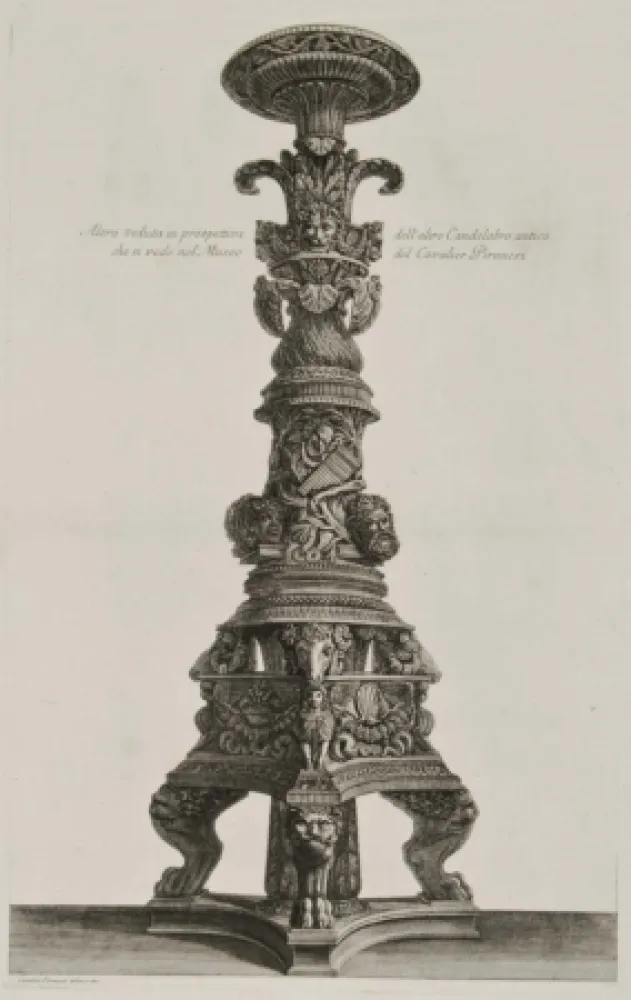 Gravura Piranesi - Perspectiva de candelabro