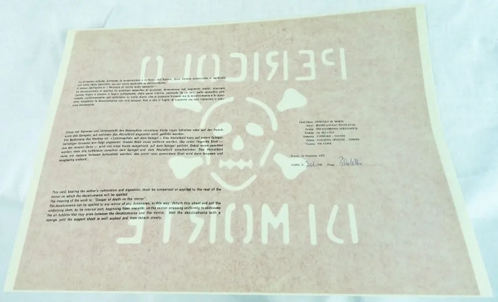 Múltiplo Pistoletto - Kölner Kunstmarkt 1971