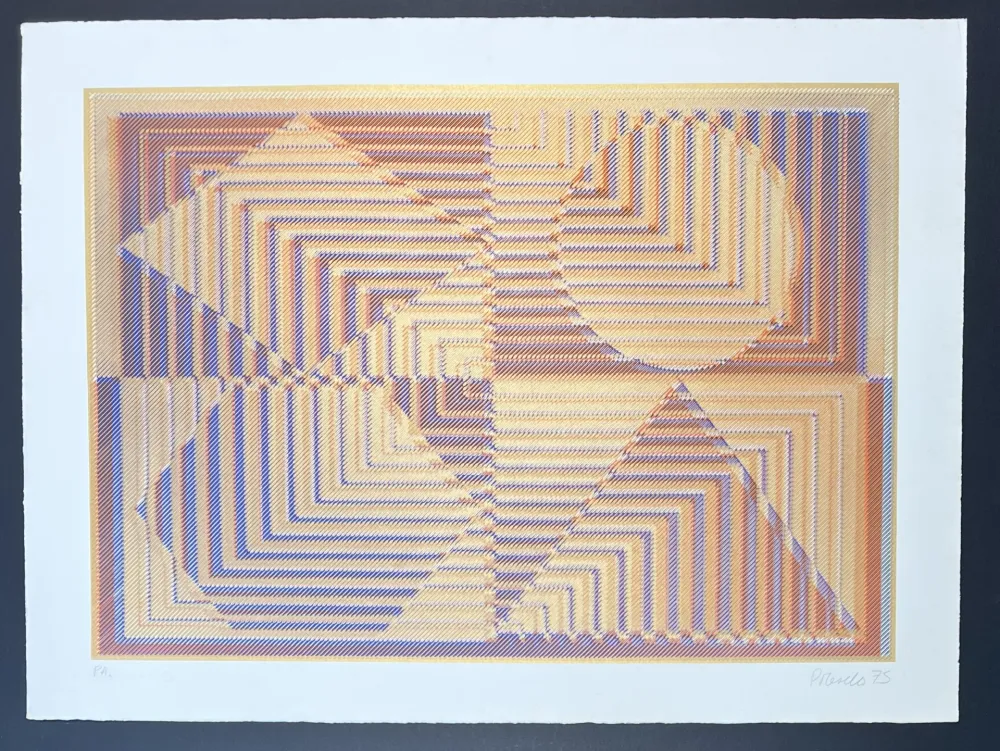 Serigrafia Polesello - Rogelio Polesello (1939-2014) - Agata - Screen printing on BFK Rives paper - 1975