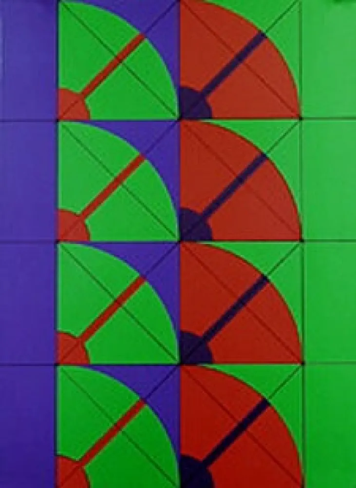 Litografia Pomodoro - Untitled geometric abstract