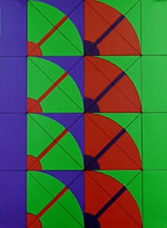 Litografia Pomodoro - Untitled geometric abstract