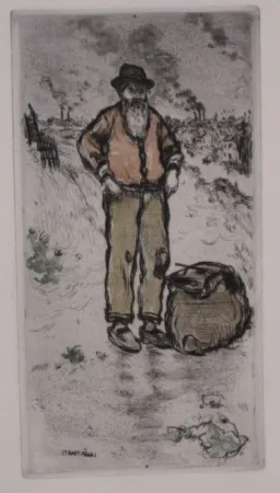 Água-Forte E Água-Tinta Raffaelli - Le chiffonnier / The Ragman