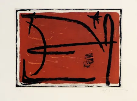 Gravura Ràfols Casamada - Los elementos I. Fuego