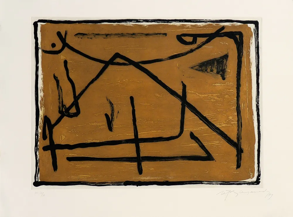 Gravura Ràfols Casamada - Los elementos III. Tierra