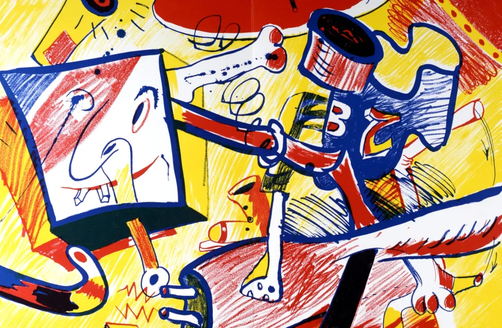 Litografia Rancillac - Composition, 1964