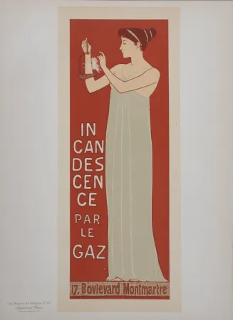 Litografia Realier-Dumas - L'Incandescence par le Gaz, Les Maitres de L’Affiche