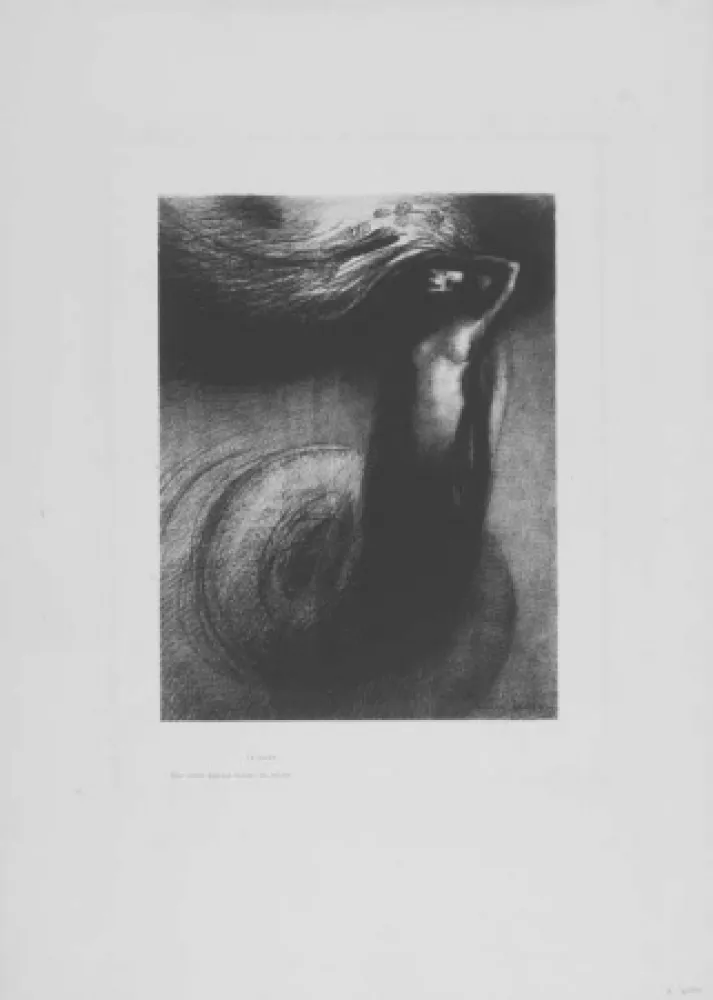 Litografia Redon - A Gustave Flaubert