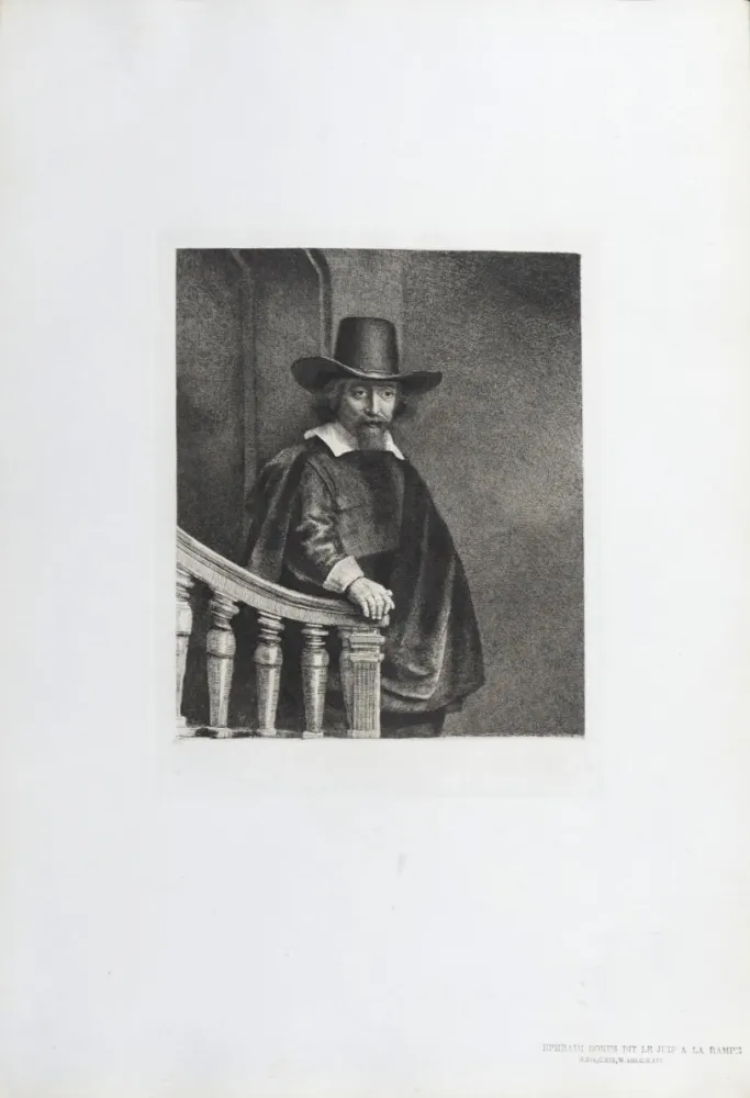 Heliogravura Rembrandt - Ephraim Bonus dit Le Juif à la Rampe