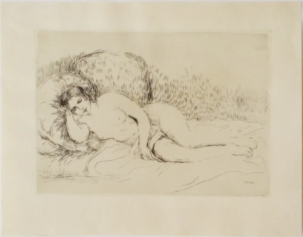 Água-Forte Renoir - Femme couchée, tournée à gauche