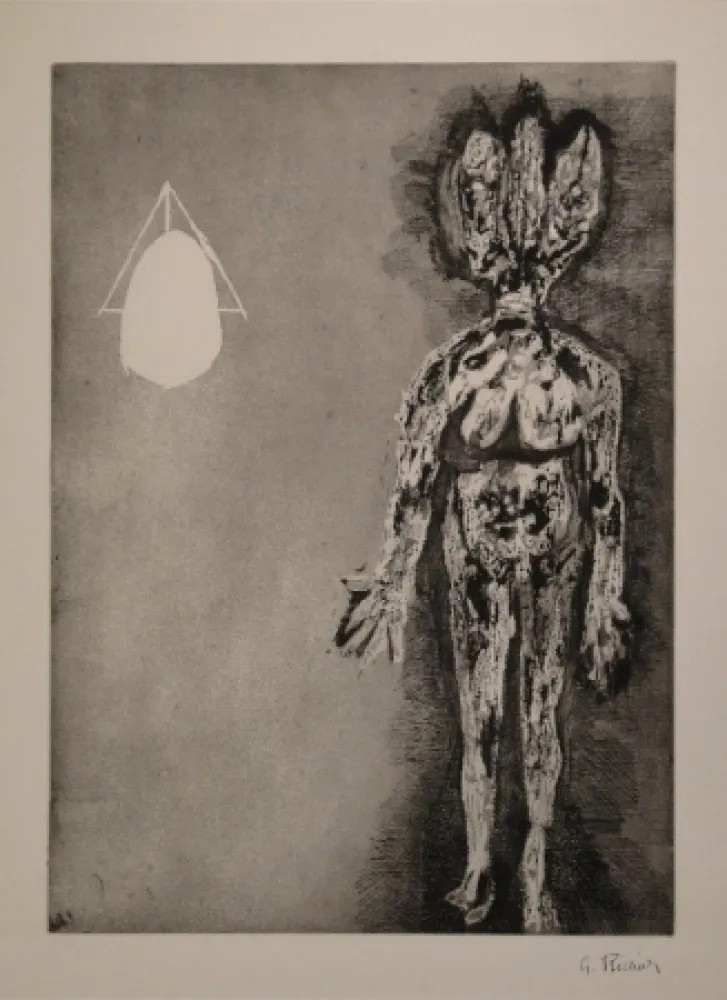 Água-Forte E Água-Tinta Richier - Femme debout / L’Hydre