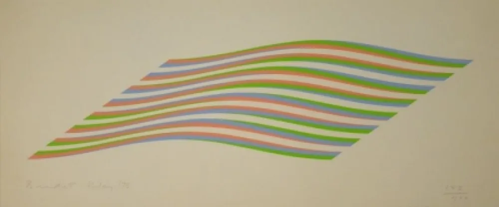 Serigrafia Riley - Untitled (Waves)