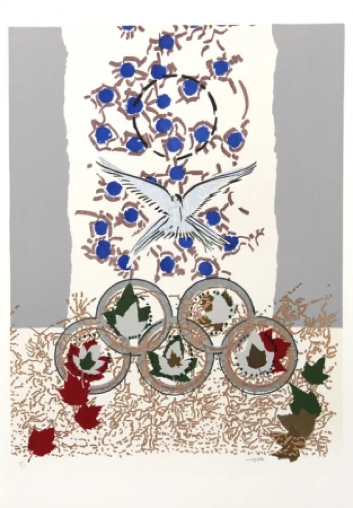 Serigrafia Riopelle - Dove of Peace