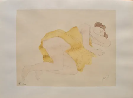Gravura Rodin - Nu couché
